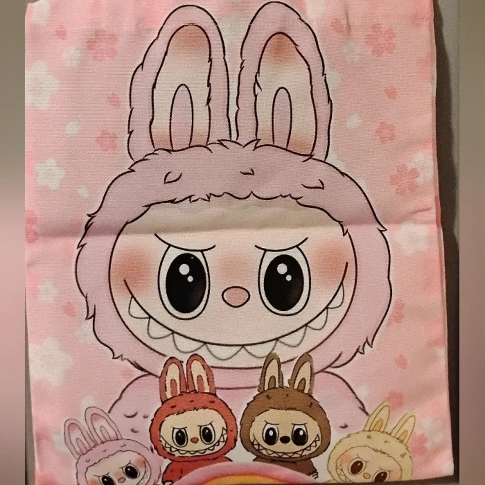 Labubu Tote Bag (15"L×13"H) 24"H With Strap Character On Both Sides - Picture 1 of 3